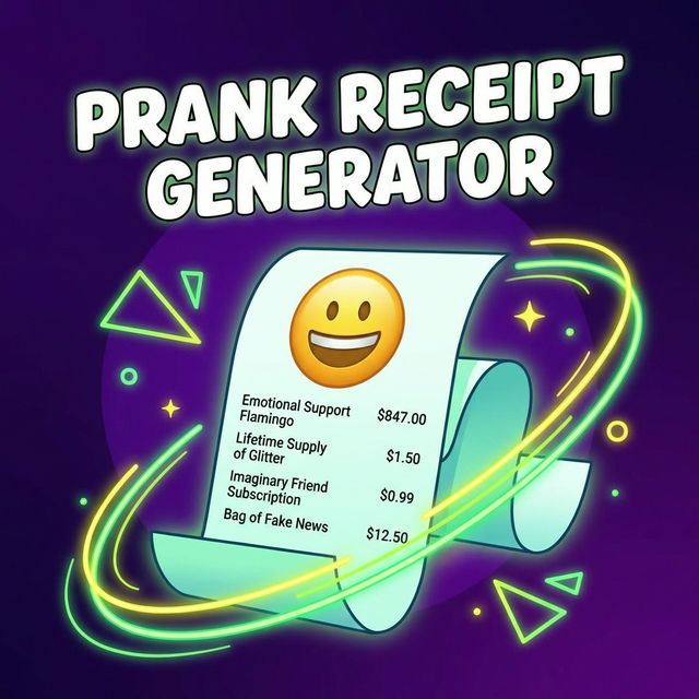 Prank Receipt Generator: Create Funny Fake Receipts Easy
