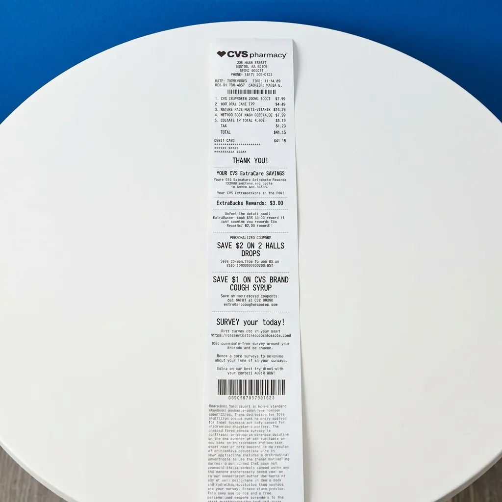 Printable CVS Pharmacy Receipt PDF