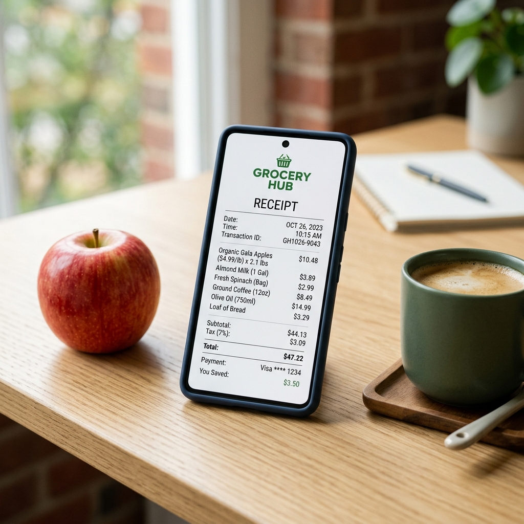 Printable Grocery Receipt PDF
