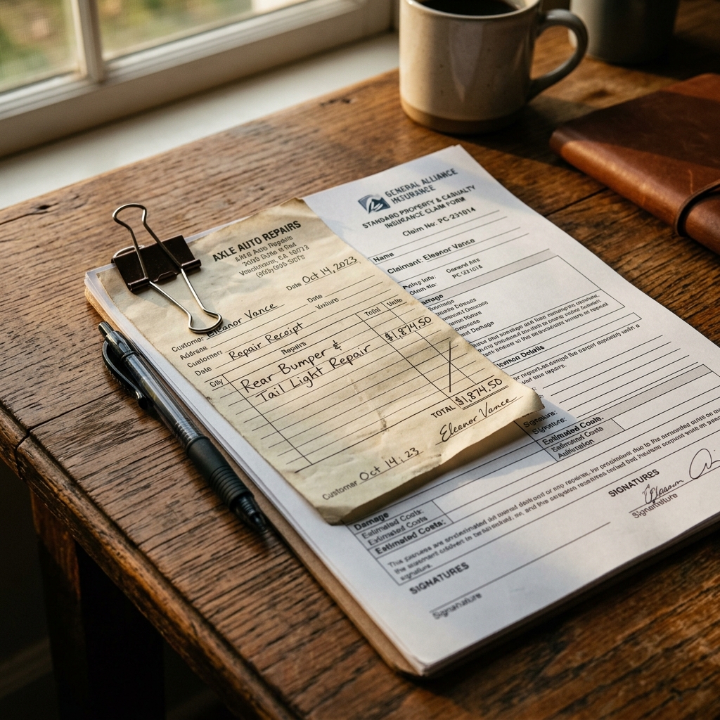 Repair Receipt for Insurance Claims