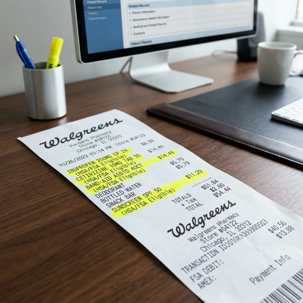 Walgreens Receipt for FSA and HSA