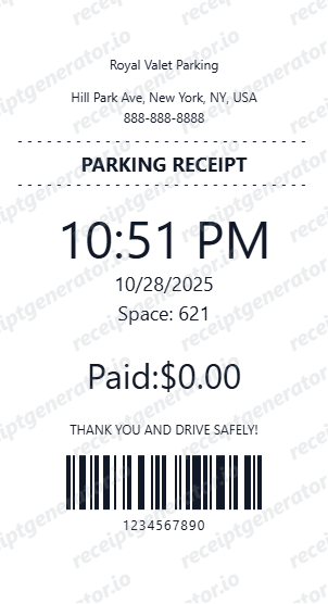 Parking Receipts
