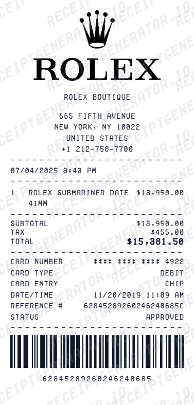 Luxury Brand Receipts