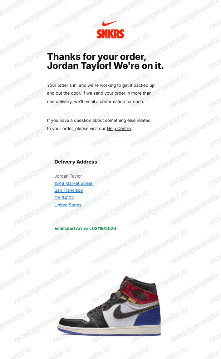 SNKRS Receipt
