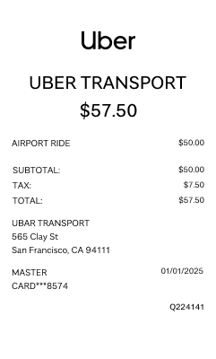 Uber Receipt